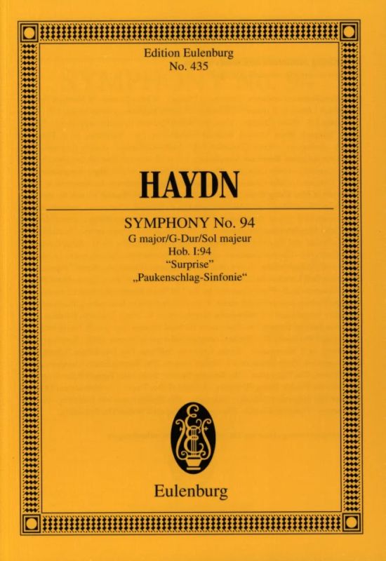 Joseph Haydn - Sinfonie Nr. 94 , "Paukenschlag" G-Dur Hob. I: 94