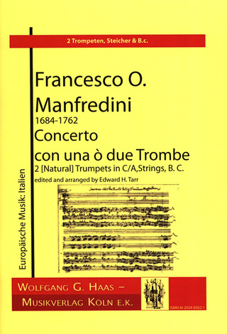 Francesco Manfredini - Concerto Con Una O Due Trombe