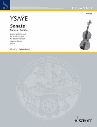 Ysaye, Eugène-Auguste - Sonate pour 2 violons seuls op. posthume
