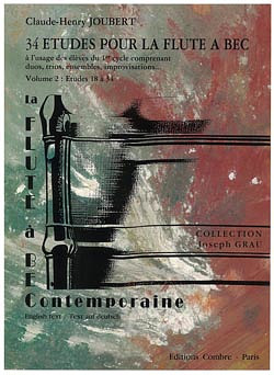 Claude-Henry Joubert - Etudes pour la flûte à bec (34) Vol.2 (18 à 34)