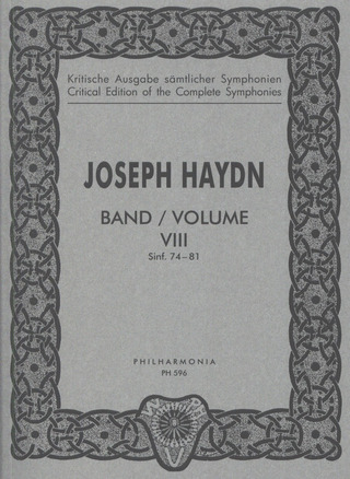 Joseph Haydn: Symphonien Nr. 74--81 für Orchester