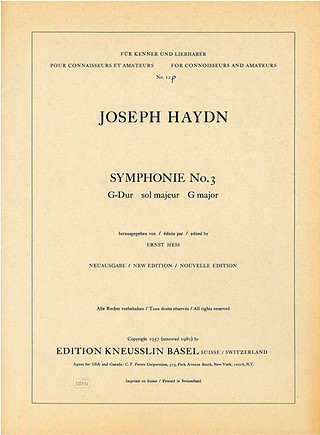 Joseph Haydn - Sinfonie Nr. 3 G-Dur Hob I:3