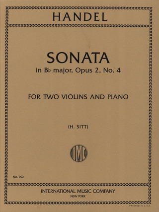 Georg Friedrich Händel - Sonata B Flat Major Op.2/4