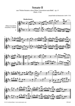 Joseph Bodin de Boismortier: Sonate II