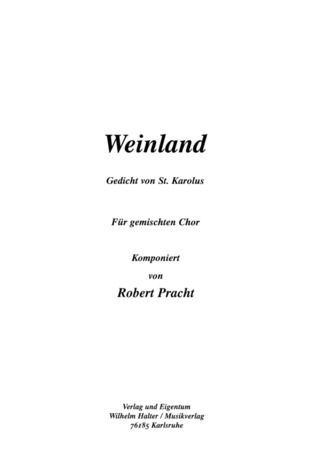 Robert Pracht - Weinland