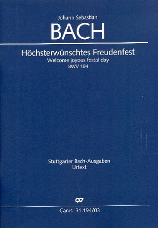 Johann Sebastian Bach - Welcome joyous festal day BWV 194