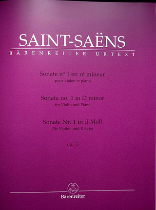Camille Saint-Saëns - Sonata no. 1 in D minor op. 75
