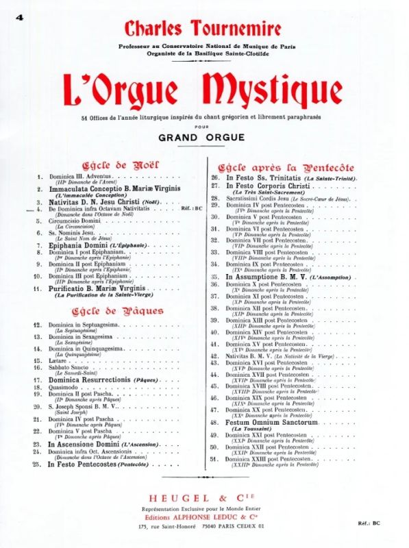 Charles Tournemire - L'Orgue mystique Vol.4
