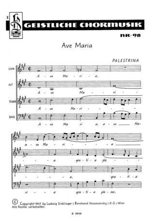 Giovanni Pierluigi da Palestrina - Ave Maria