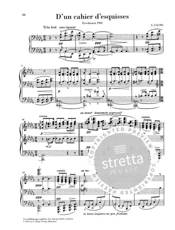 Piano Works Volume II  Debussy Claude   Piano 9790201811956 