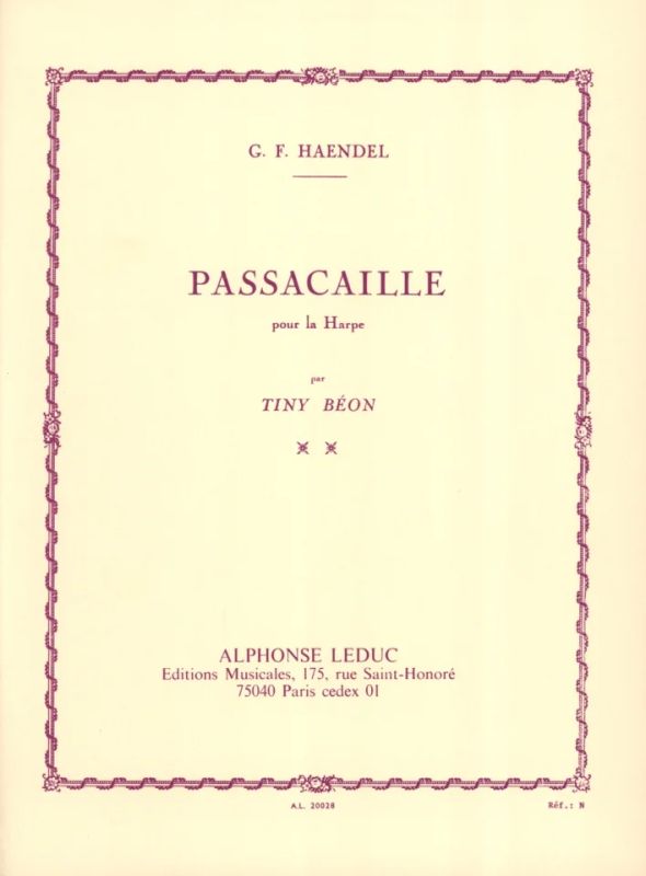 Georg Friedrich Händel - Passacaille/Passacaglia
