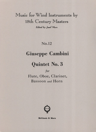 Giuseppe Cambini: Quintett 3 F-Dur