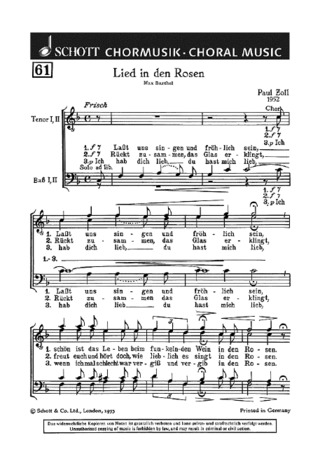 Paul Zoll - Lied in den Rosen