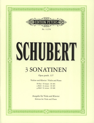 Franz Schubert - 3 Sonatinas Op. posth. 137