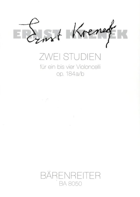 Ernst Krenek - Zwei Studien für ein bis vier Violoncelli op. 184 a/b (1963)