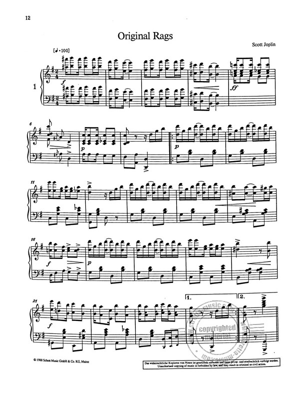 Scott Joplin - 20 Ragtimes