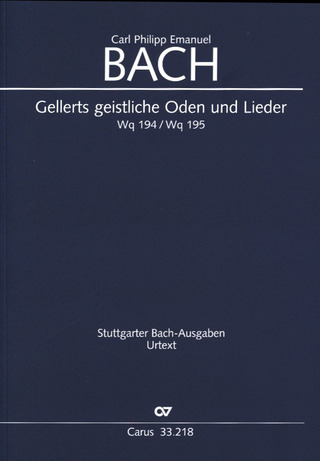 Carl Philipp Emanuel Bach - Bach, C.P.E.: Geistliche Oden und Lieder (Gellert)