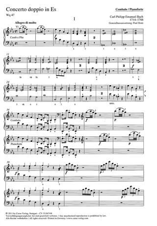 Carl Philipp Emanuel Bach - Concerto doppio in Es Wq 47