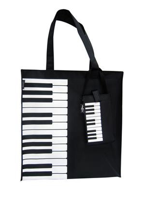 Canvas Tote Bag With Keyboard/Piano Design