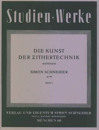 Schneider Simon - Kunst Der Zithertechnik 1 Op 150 1-12