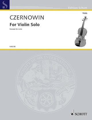 Chaya Czernowin - For Violin Solo