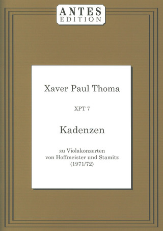Xaver Paul Thoma - Kadenzen Zu Violakonzert Von Hoffmeister + Stamitz