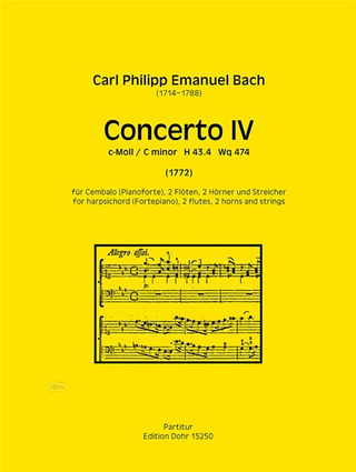 Carl Philipp Emanuel Bach - Concerto IV c-Moll