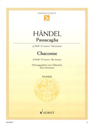 Georg Friedrich Haendel: Passacaglia g-Moll / Chaconne d-Moll