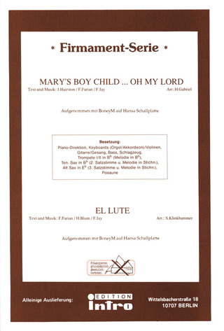 Frank Farian et al. - Mary's Boy Child ... oh my lord  / El Lute