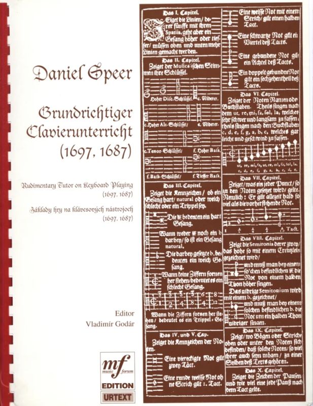 Daniel Speer - Grundrichtiger Klavierunterricht (1697, 1687)