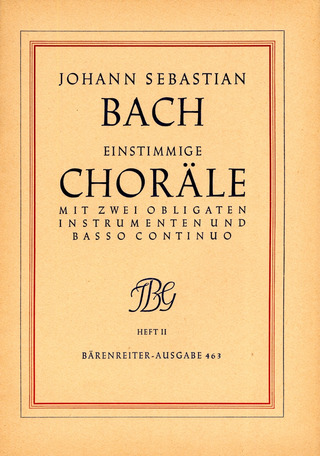 Johann Sebastian Bach - Einstimmige Choräle aus den Kantaten, Heft 2