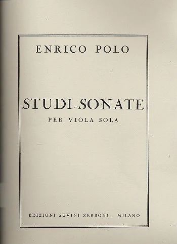 Enrico Polo - Studi Sonate Per Viola Sola