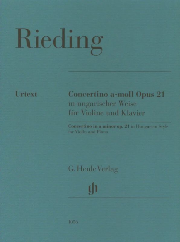 Oskar Rieding - Concertino A minor op. 21