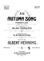 Alan Gordon - An Autumn Song (Herbstlied)