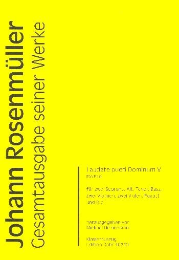 Johann Rosenmüller - Laudate pueri Dominum V D-Dur RWV.E 111