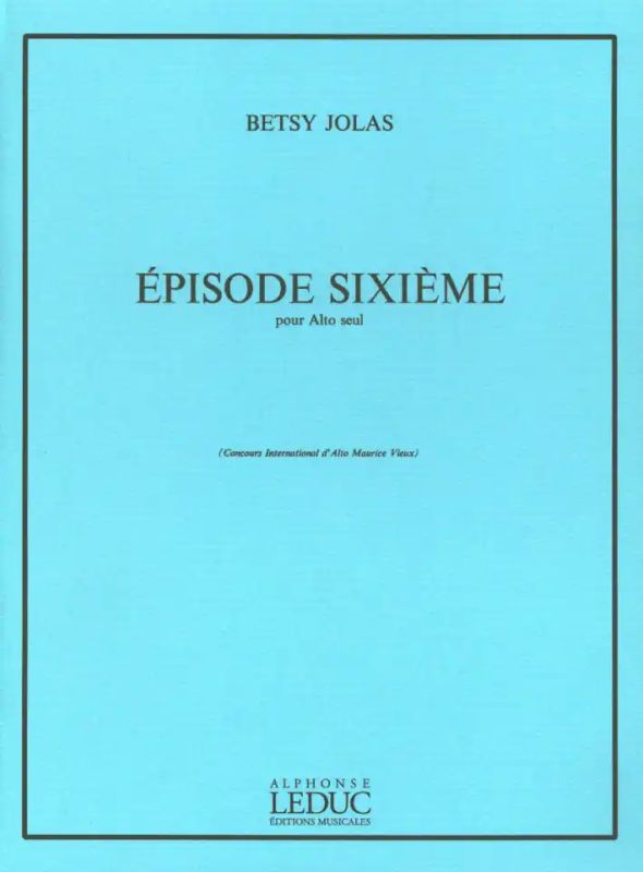Betsy Jolas - Episode Sixieme