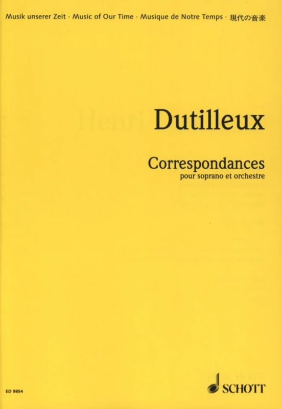 Henri Dutilleux - Correspondances