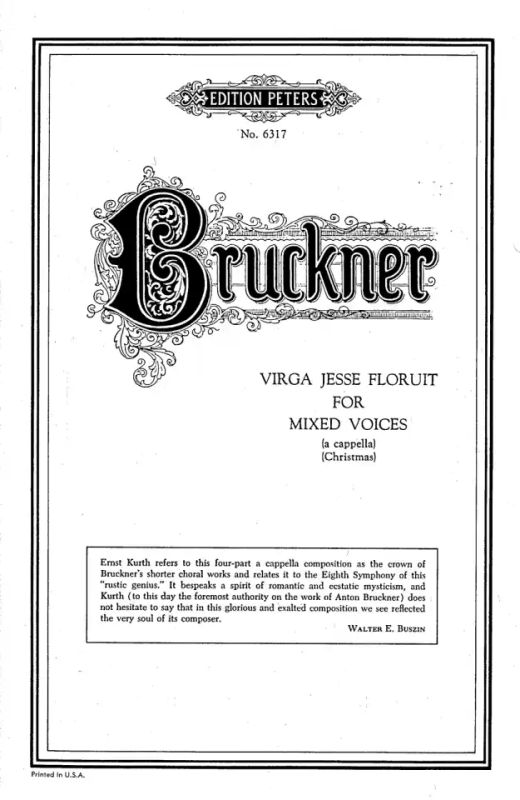 Anton Bruckner - Virga jesse floruit