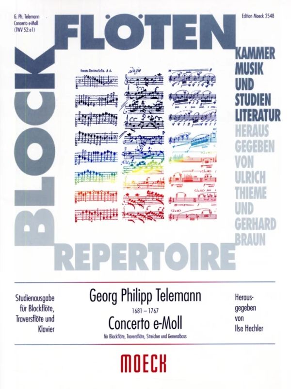 Georg Philipp Telemann - Konzert für Altblockflöte, Flöte und Orchester e-Moll