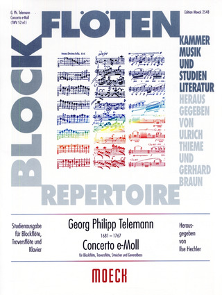 Georg Philipp Telemann: Konzert für Altblockflöte, Flöte und Orchester e-Moll