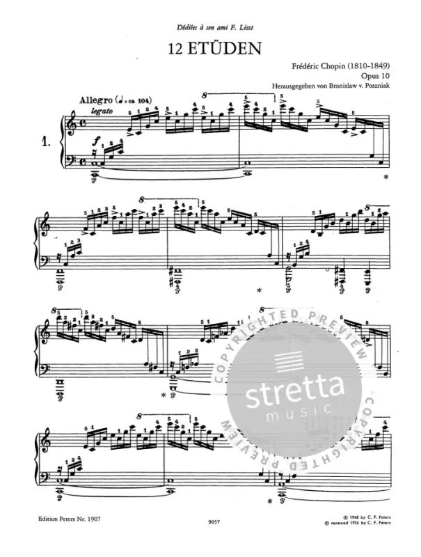 Chopin Edition Peters EP 1907 Etüden opus 10 & 25 für Klavier 