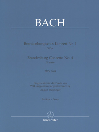 Johann Sebastian Bach: Brandenburgisches Konzert Nr. 4 G-Dur BWV 1049