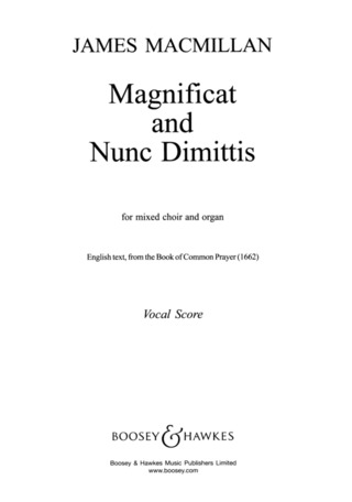 James MacMillan - Magnificat And Nunc Dimittis