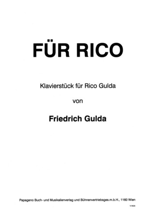 Friedrich Gulda - Für Rico