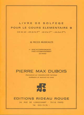 Pierre-Max Dubois - Livre de solfège