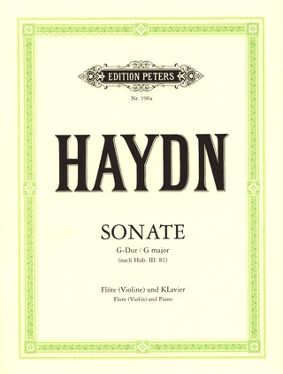 Joseph Haydn - Sonate für Flöte (Violine) und Klavier G-Dur