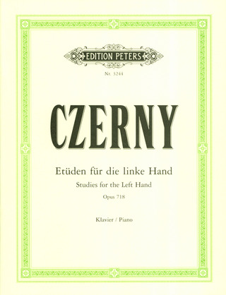 Carl Czerny: Studies for the Left Hand Op. 718