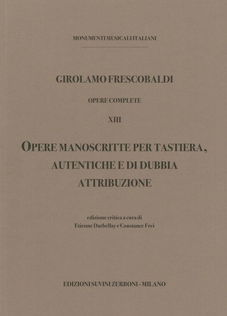 Girolamo Frescobaldi - Opere Manoscritte per Tastiera
