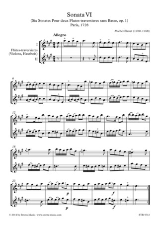 Michel Blavet: Sonata VI