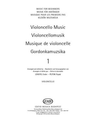 Violoncello Music for Beginners – cello part